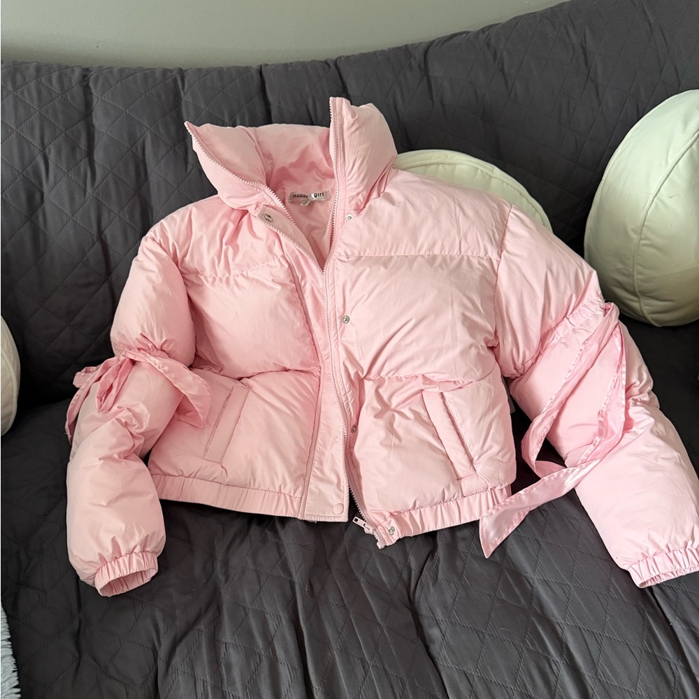 Madden Girl Light Pink Kids Puffer Jacket
